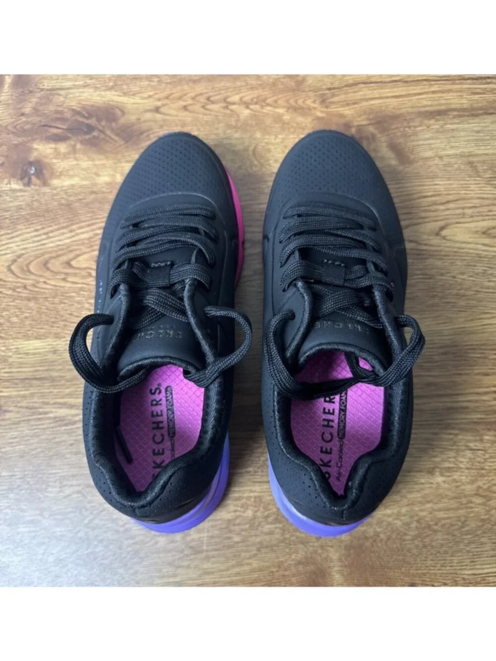 Girl's Shoes SKECHERS KIDS Uno Gen1 - Pop Of Ombre Black 310549L Size 1